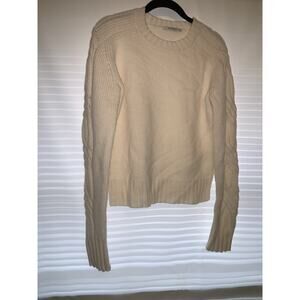 Max Mara Women’s 100% Cashmere Sweater Ivory Size Medium Quiet Luxury Soft